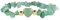 MILAKOO Splitterarmband Edelstein Armband Herzform Stretch 7Chakra Damen Armband Grün 1 Stück