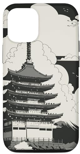 iPhone 12/12 Pro Japan Japanese Temple Landscape Art Graphic Case