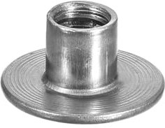 QUARKZMAN M8 Tuercas en T, 24 piezas de Tuercas en T de Acero al Carbono, Tuercas Redondas con Base Soldable de 10 mm de Altura, Agujero Pasante, Tuercas de Placa con Rosca Hembra