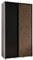 MEBLE KRYSPOL Lanko 1 Schrank mit Zwei Schiebetüren mit Stange, Regale - Moderner Aufbewahrungsschrank für Schlafzimmer, Wohnzimmer - 235,2x140x45 cm - Weiß Schwarz Artisan