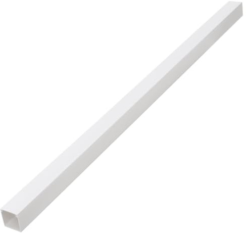 vidaXL Installationsrohre, Installationsrohr mit Löchern, Kabelrohr für dünnere Kabel, Kabelleiste kabelkanal Installationskanal, Weiß 60x40mm 30m PVC