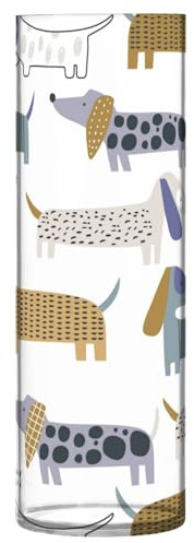 Süße Dackel-Vase, Kunststoff, 30 x 9 cm, Hochzeitsvase, ästhetische Vase für Hochzeit, Eingang, Küche, Bücherregal, Dekoration