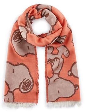CODELLO Doppelt gewebter Peanuts™ Schal mit plakativen Snoopy-Motiven