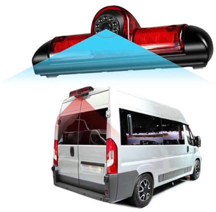 Universelle Rückfahrkamera 170 Grad Rückfahrkamera Bremslicht 4.3 Zoll Monitor wasserdichte Rückfahrkamera Für FIAT Für Ducato 2006–2015 Kabellos Rückfahrkamera