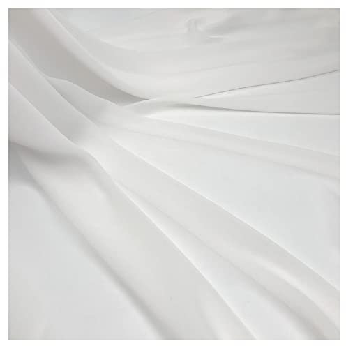 Generic Stoff, Voile Stoff Solid Color Futter Bottom Chiffon Stoff Zum Nähen Von Kleidung Handgemachte Rock Shirts/Weiß/150 * 100Cm