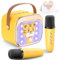 LUVTOY Karaoke Machine 2 Microphones: [Exclusive Customization] - Karaoke Machine for Gifts Age 3-12 - Mini Microphone Toys for 3-15 Year Old Boys - Easter Gifts for Boys Kids