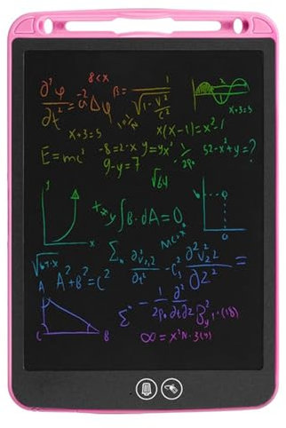 12 I Tablet da Disegno LCD - PAD Digital di Scrittura Digitale Portatile con Schermo Colorato, Funzione Cancellabile Parziale, Include Stylu - per Bambini e Adulti, Colore (#1)