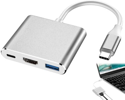 keyxer Adaptateur MacBook Air & MacBook Pro | Adaptateur USB C HDMI 4K - Portatile avec Sortie HDMI 4K, Compatible MacBook Pro/Air, Google Chromebook, HP, Samsung S9+ & Plus D'appareils