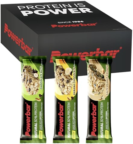 Powerbar - Natural Protein - Multiflavour Box - 12x40g - vegan protein bars - palm oil free - natural ingredients