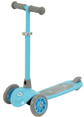 MoVe Steer and Go 3 Wheel Scooter | Kids Easy Steer Tri Push Scooter | Adjustable Handlebar Height | Blue, Ages 3+