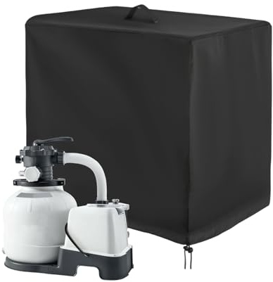 Copertura Pompa Filtro Sabbia Copertura Piscina Copertura Filtro Sabbia Piscina 33x24x33.8 Pollici Copertura Anti-UV per Pompa Fuori Copertura Filtro Piscina in Tessuto Oxford per Filtro Sabbia