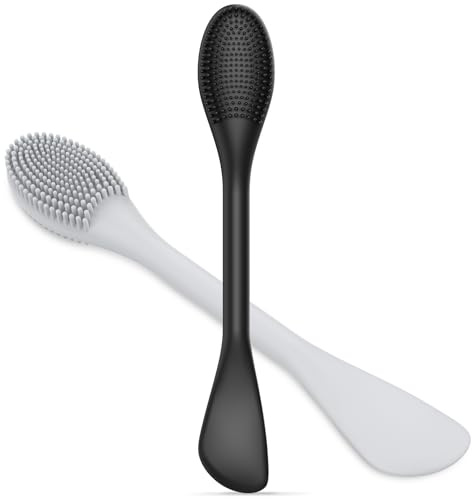 OuryTech Gesichtsbürste, 2 Stück Gesichtsreinigungsbürste & Porenreiniger Gesicht, Double Ended Face Brush für Tiefenreinigung, Massage & Maskenpinsel