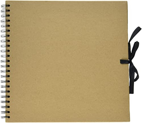 Artemio Scrapbooking-Album mit Spiralbindung, 30 x 30 cm, naturfarben, Schwarz,beige