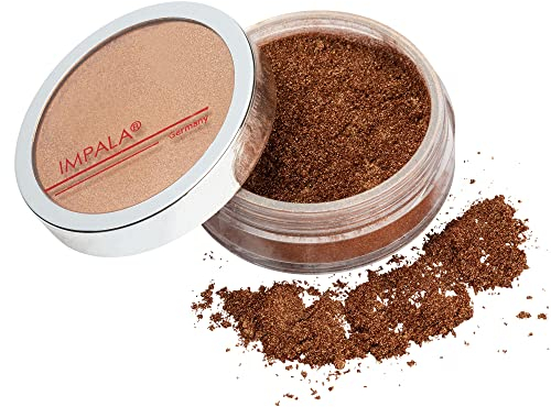 Impala - Puderlidschatten Nº 10 Bronze | Professioneller Lidschatten | Glatte, natürliche Deckkraft | Einfache Anwendung | Erhältlich in einer mehrfarbigen Palette | 1,2 g