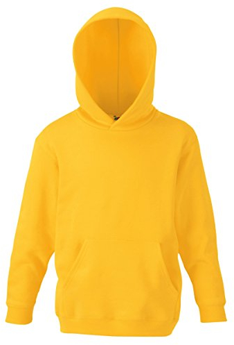 Fruit of the Loom - Felpa Unisex con Cappuccio Classica - Bambini (14-15 Anni) (Girasole)