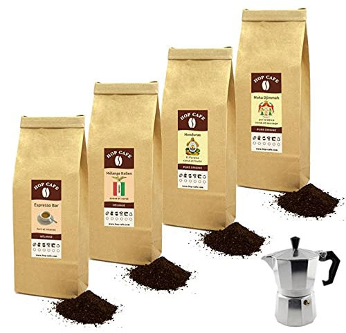 HOP CAFE - Offre Découverte Café Moulu Corsé - 4 x 125g - Italien