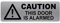 METAL Caution This Door Is Alarmed Sign-WITH IMAGE-Brushed Silver Aluminium -Warning Safety Security Door Notice Office Shop Warehouse School Cafe Pub Restaurant Business Health Safety