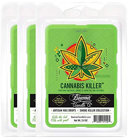 Canna-Killer Wachsschmelzen, Kräuter- und Zitrusduft, 3 Packungen mit je 6 Würfeln, geruchsbeseitigend, hoher Duft, 40 Stunden Brenndauer