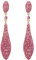 EVER FAITH Boucles d'Oreilles Pendant Femme Pendentif Forme Feuille Longue Art Deco Cristal Strass Bijou Mariage Ton d'Or Rose