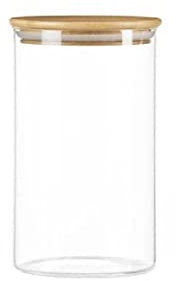 ah! table! Bocal en Verre et Bouchon en Bois 0.8L