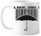 Paraguas de lluvia Código de barras Art Deco regalo de moda taza cerámica café porcelana taza vajilla