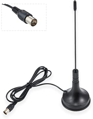 Vecys DVB-T Antenna HDTV per Smart TV 5dBi Digitale Interna Con Base Magnetica VHF UHF Mini 1.5m RG174 Cavo Coassiale per DVD LCD DVB-T Dispositivi