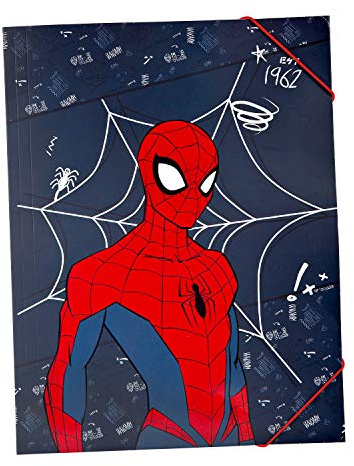 Undercover SPMA0300 - Gummizugmappe A4 mit Gummis über Eck, Marvel Spider-Man, ca. 32 x 25 cm