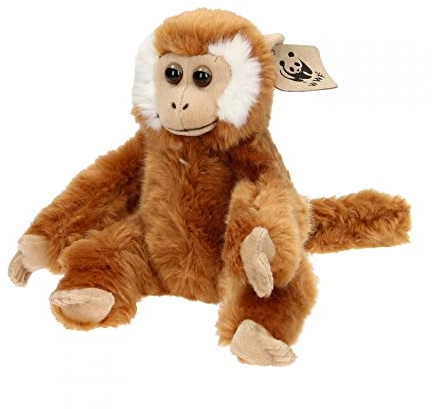 WWF Plüschtier Affenbaby hell/braun (23cm), realistisch gestaltetes Plüschtier, Super weiches, lebensecht gestaltetes Plüschtier zum Knuddeln und Liebhaben, Handwäsche möglich