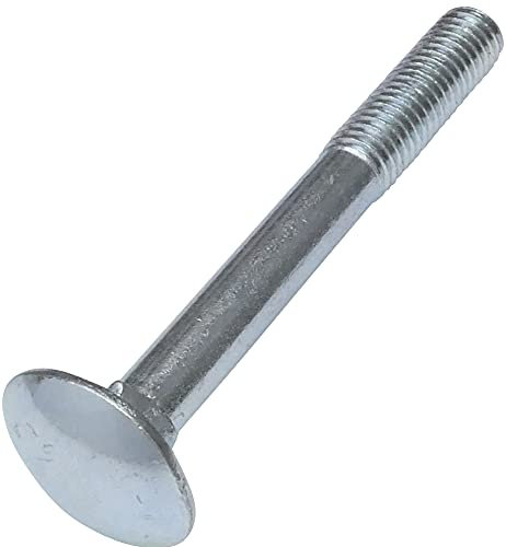 AERZETIX - C49009 - Lot de 50 boulons de carrosserie/charrue à tête ronde à collet carré- M8x70mm - en acier zingué - DIN 603