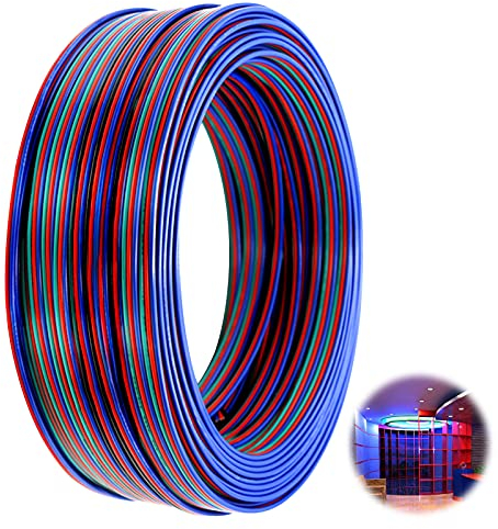 10M Cavo di Prolunga RGB, Cavo di Prolunga LED a 4 Pin, Cavo a Nastro LED per Strisce LED RGB SDM 5050 3528 2835
