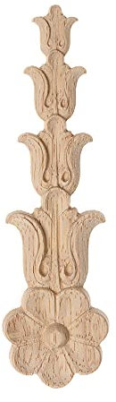 1 Stück Natur-Blumen-Holz-Figuren, geschnitzte Holzfiguren, Kunsthandwerk, Eckapplikationen, Rahmen, Wand, Tür, Möbel, antikes Holzschnitzerei, Dekoration 2