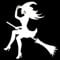 Auto Aufkleber Sticker HEXE WITCH BESEN 15x14cm Halloween Motorrad Car Sexy Logo Tattoo Weiß