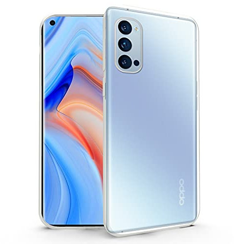 N NEWTOP Cover Compatibile con Oppo Reno 4 Pro 5G Custodia TPU SOFT Gel Silicone Ultra Slim Sottile Flessibile Case Posteriore Protettiva (Trasparente Opaco)