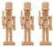 VALICLUD Weihnachten Nussknacker Figur Holzfiguren Bemalen Basteln Holz Nussknacker Soldat DIY Basteln Weihnachten Dekoration 12cm