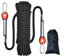 Mecctuck 10 m Corde d'escalade sécurité, Corde d'escalade en Plein air, Corde d'escalade, Corde d'échappement pour randonnée, Alpinisme, Sports de Plein air, Camping（Diamètre 8 mm） (Noir)