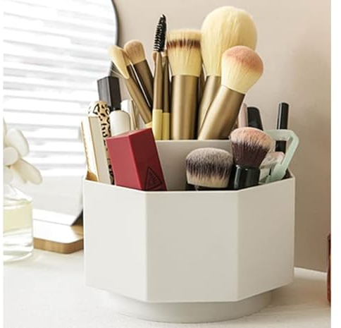 SIMIN Organizador de Maquillaje, Organizador de cepillo o organizador de papelería Cosmetic Organizer Giratorio 360 Make up Organizador Bandejas para Cosméticos(5 rejillas)