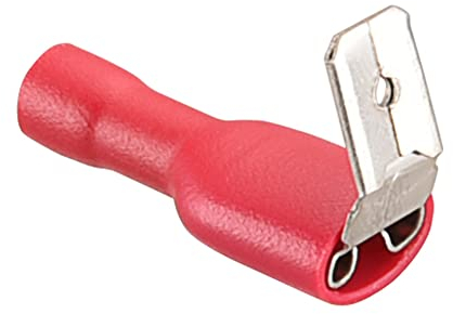 Heschen Piggyback Spade Crimpklemme, 0,5-1,5 mm², 22-16 AWG, Rot, 25 Stück