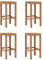 INLIFE Barhocker 4 STK. Massivholz Teak