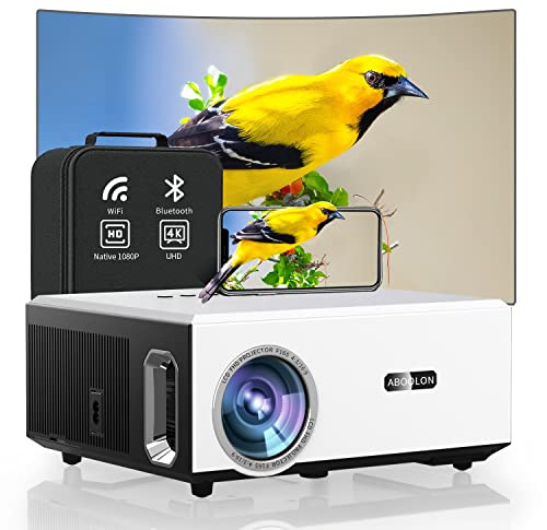 ABoolon P6 1000 ASIN 4K Outdoor Movie Projector with Wifi 6 and Bluetooth, ABoolon P6 1000 ASIN Outdoor Movie Projector Latest Talk with 500 Inch Display, Key Stone Correction