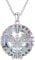enjoylifecreative Damen Wikinger Raben Halskette mit Kristall 925er Sterling Silber Vegvisir Rune Anhänger Kette Wikinger Krähe Schmuck Geschenk für Frauen Mädchen