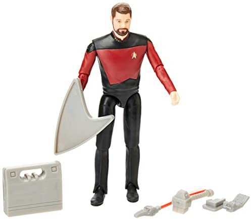 BANDAI Star Trek Commander Will Riker Action Figure - 5 Articulated TNG Toy - Star Trek Gift