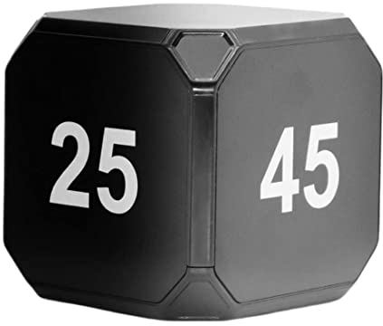 Zunedhys Cube- Küchentimer Schwerkraftsensor Flip Management und Countdown 5-15-25-45 Minuten (schwarz)