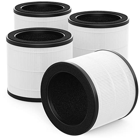 CFKREYA 4 Pack HAPF360 Type J Filter Replacement Compatible with Holmes True HEPA 360 Purifier HAP360W and Bionaire True HEPA 360° Air Puri-Fier