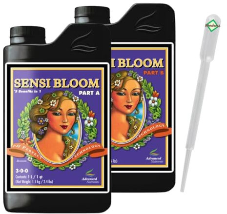 Weedness Advanced Nutrients pH perfect Sensi Bloom A&B 500 ml - NPK Dünger Grow Anbau Indoor Erde Flüssigdünger Organischer Bio