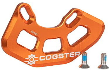 COGSTER FortiGuard Alloy MTB Bash Guard - A ISCG05 Fahrradkettenschutz für 26T-36T Kettenblätter, Bike Taco Bash für Ihre Mountainbike Kette, BMX Kette (Orange)