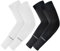 skytowards 2 Pares Mangas Elásticas de Protección Solar UV para Brazo, Manguitos de Enfriamiento Transpirables para Deportes Ciclismo (Negro y Blanco)