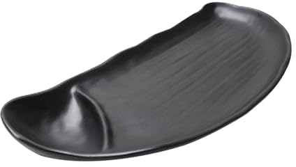 DOITOOL Utensil Tray Cutlery Tray 1pc Sushi Plate Sushi Tray Sushi Dishes Snack Plate Black Cooking Dumpling Sashimi Tray Snack Plates Cutlery Trays