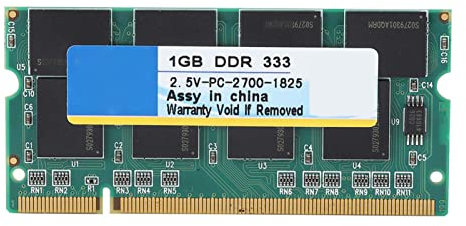 SYH&AQYE Memoria per Laptop 1G 333 MHz DDR, RAM per Laptop, Modulo di Memoria RAM per Laptop da 200 Pin 2,5 V per Notebook DDR PC 2700 per Intel, per AMD