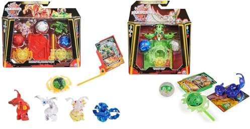 BAKUGAN 3.0 Battle Pack mit 5 Bällen (2 Special Attack Bruiser und Diamond Dragonoid und DREI Core Balls), für Kinder ab 6 Jahren & 2023 Starter Pack mit 3 Bällen