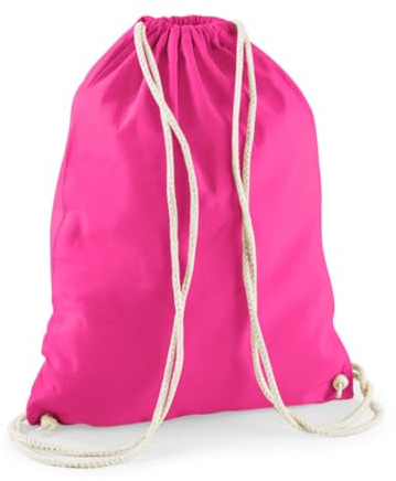 minimutz Turnbeutel Baumwolle zum Zuziehen - Schuhbeutel zum Bemalen Bedrucken - Sportbeutel Gymbag Jute Rucksack (pink)